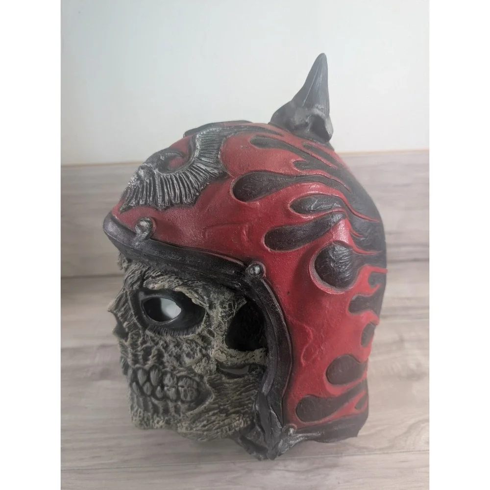 2001 Mask Illusions Halloween Horror Scary Costume Full Head Motorcycle Skeleton